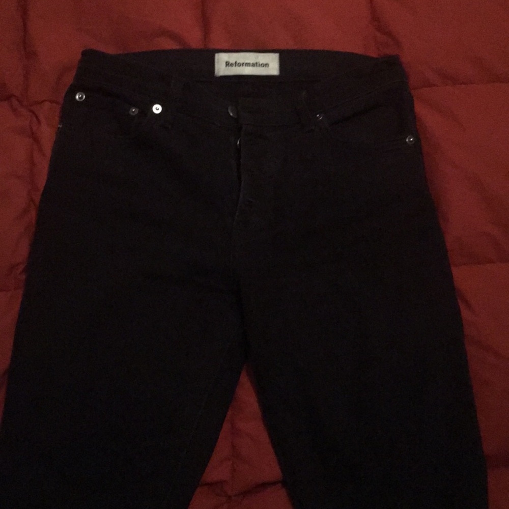 Reformation Gainsbourg button fly jeans